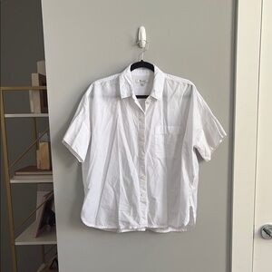 Madewell White Casual Button Down Shirt Relaxed Fit